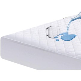 Luxury Nights Quilted Waterproof Mattress Protector Supersoft Fitted Mattress Pad Anti-Allergy, Hypoallergenic, Noiseless Bed Cover (Waterproof Mattress Protector 40cm, King)