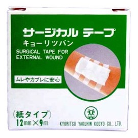 Kyoritsuban Surgical Tape, Paper Type, 0.5 inch x 39.4 ft (12 mm x 9