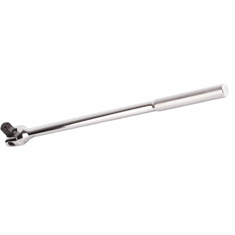 15in 1/2in Drive Breaker Bar Chrome Vanadium Steel 180 Degree