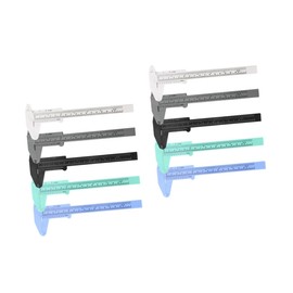 FOMIYES 2sets Plastic Caliper Eyebrow Ruler Measuring Tool Portable Digital Display 5pcs*2