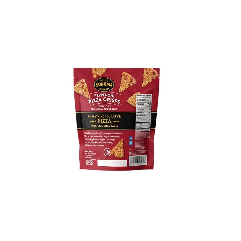Sonoma Creamery - Pizza Crisps, Pepperoni, 9.5 Oz (1 Count)