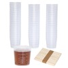 Pharamat 50 Pack 2 Ounce Plastic Graduated Cups, Transparent Scale