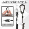 PATIKIL Coiled Lanyards with Buckle 47 Inch, 6 Pcs Retractable