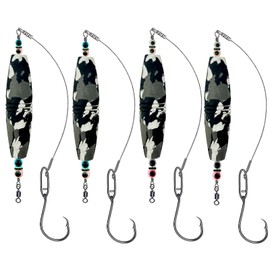Pfeibk 4pcs Catfish Rig Floats Kit, EVA Foam Peg Floats Bait Rigs Fishing Bobbers Floats Fishing Corks Catfish Lures High-Carbon Circle Hooks and Crane Swivel for Catfishing Tackle Combo (White)