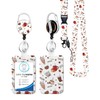 Coffee Time Design with ID Badger Holder Teacher Lanyard Work