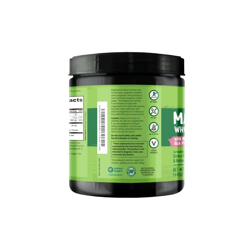 Naturelo Polvo Magnesio Calma Alimentos Enteros Quinua Coliflor Linaza Stres