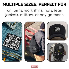 I Cant Argue with My Best Friend Shes Older Than Me Patch Sarcastic Snarky Adult Humor Quote Embroidery Patches for Jackets, Backpack, Hat, Cap, Jackets, Uniform DIY PVC Gifts for Her Him