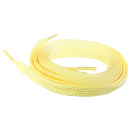Shoeslulu 46" Premium Flat Colorful Fashion Sneakers Shoelaces ([Flat] 46 in. (117 cm), [Metallic] Lemon Yellow)