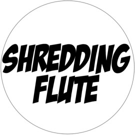 Kiwi Gifts Shredding Flute - 3 Pack Circle Stickers 3" x 3" - Music Musician Band