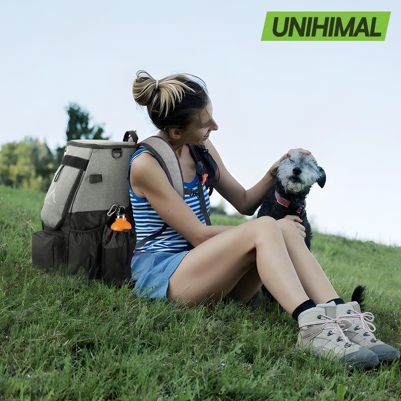 UNIHIMAL Disc Golf Bag, Heavy Duty 600D Polyester, Disc Golf