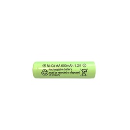 Relightable NiCd AA/AAA 600mAh 1.2V Rechargeable Batteries for Solar Lights, Garden Lights and Remotes (12PCS Green AA 600mAh Batteries)