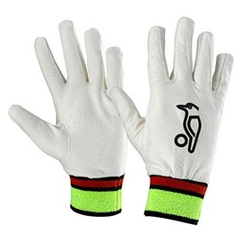 Kookaburra Full Chamois Wicket Keeping Inners, Over Sized Adult,White/Red/Yellow