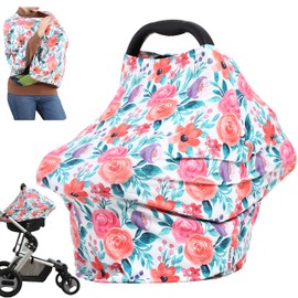 Dudeeghes Multi-use Nursing Cover Carseat Canopy - Breastfeeding Cover Car Seat Covers for Babies, Baby Shower Gifts for Boys and Girls