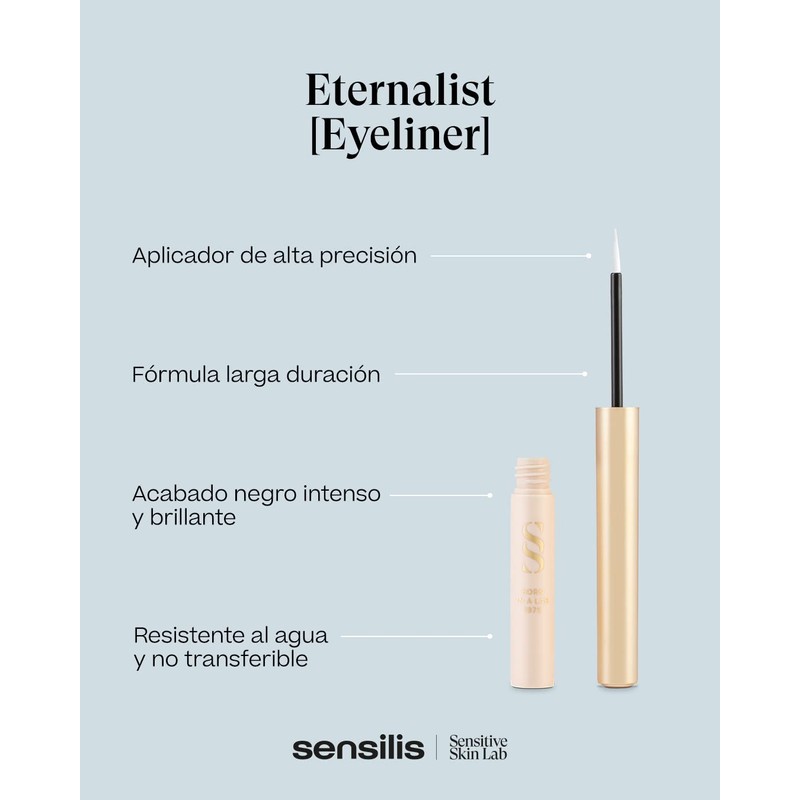 Sensilis Eternalist Black Liquid Eyeliner Waterproof with Pure Glycols and