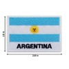 Graphic Dust Argentina Flag Embroidered Patch Applique