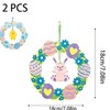Niwieoi 2 PCS Easter Wreath,Easter Craft,Easter Crafts for Toddlers,Easter Decorations