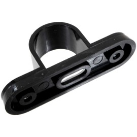 10 x 20mm Black Spacer Saddles with Screws and Anchors for PVC Pipe