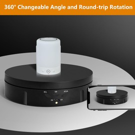 luolety Electric Rotating Display Stand for Photography, 360 Degree Rotating Turntable Motorized Rotating Stand Display Table for Live Video Automatic Revolving Platform, 14.6 CM (balck)