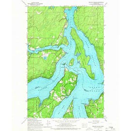 YellowMaps Squaxin Island WA topo map, 1:24000 Scale, 7.5 X 7.5 Minute, Historical, 1959, Updated 1966, 26.8 x 22 in - Paper