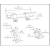 QCAA Heavy Duty Surface Bolt, Steel, 6", Brushed Chrome Finish,