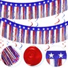 4th/Fourth of July Patriotic Decorations Set-2Packs 39 Feet Red White
