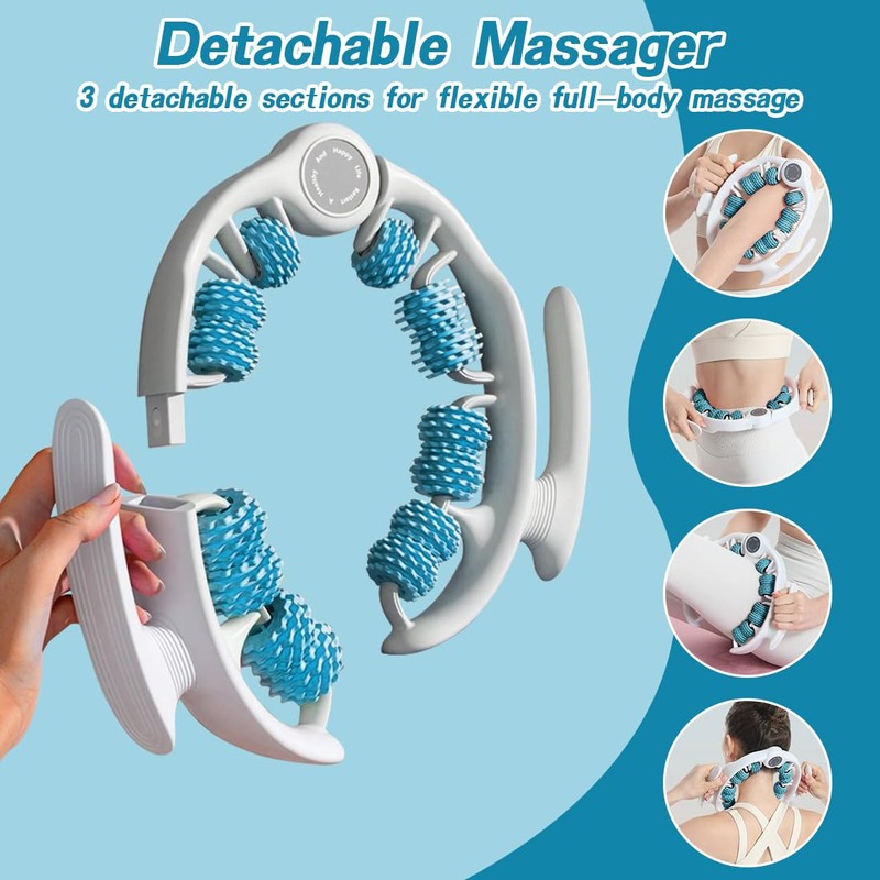 Anti Cellulite Massagegerät, Bein Massagerolle mit Abnehmbare Massageköpfe, Faszienmassagegerät zur