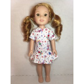 Handmade Dress Fits 14.5” American Girl Wellie Wishers Handmade Doll Clothes New