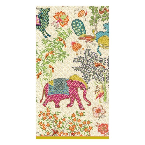 Caspari Le Jardin De Mysore Paper Guest Towel Napkins - Two Packs of 15