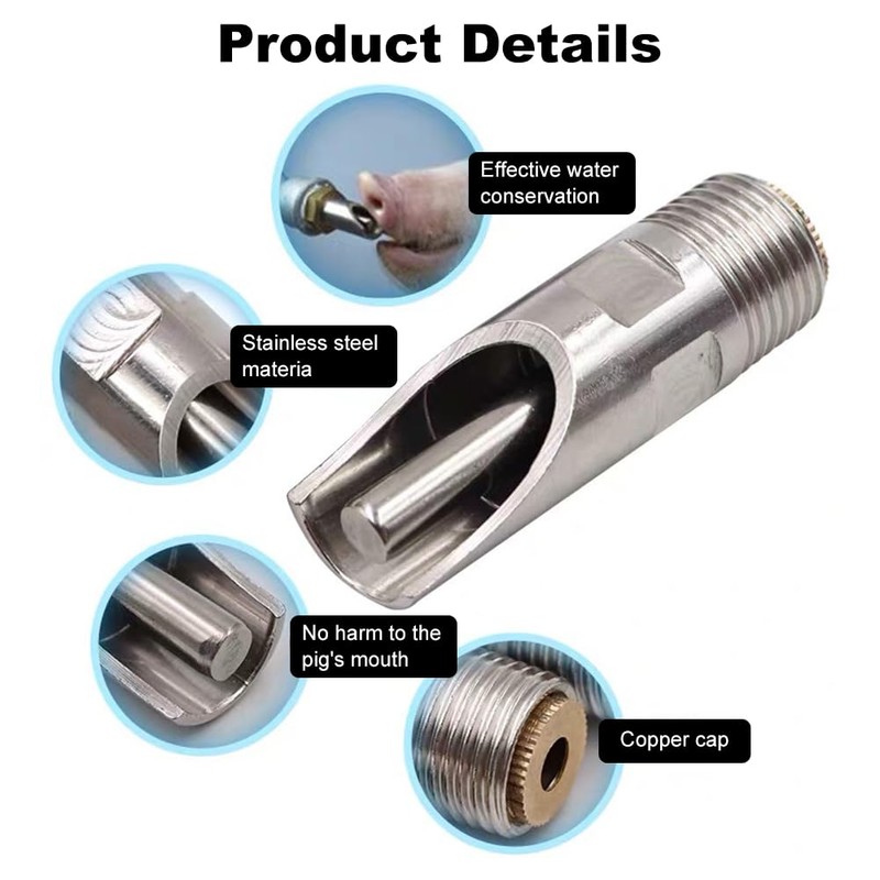 Automatic Pig Drinker, Pork Drinker, Stainless Steel Pig Nipple Drinker,