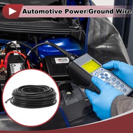 HEROFFIX Electrical Ground Wire Automotive Power Wire 49FT Black TC 1 Pcs 24AWG 8 Conductor Fully Insulated& Soft Touch Jacket Universal