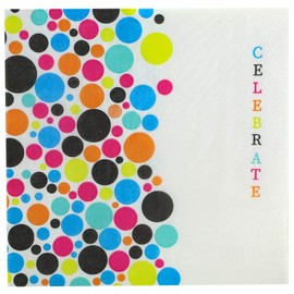 Lillian Collection Luncheon Printed Napkins Dots Celebrate Pack of 20