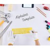 Traceease Upper Case,Numbers English Lettering Template Drafting Tools Alphabet Stencils-7mm-8mm-9mm
