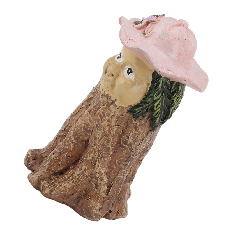 Garden Style Tabletop Ornament Tree Stump Man Exquisite Resin Figurines