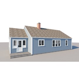 3 Bedroom Farmhouse Plans - DIY Farm House Country Home 1248 sq/ft Build Your Own