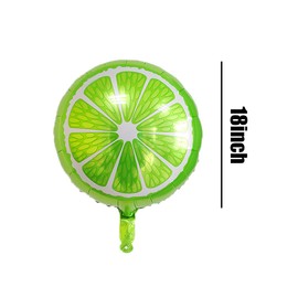 HORUIUS Lemon Fruit Balloons Green Lemon Foil Mylar Balloons for Baby Shower Summer Lemon Themed Party Birthday Decoration Supplies 18 inch 5PCS