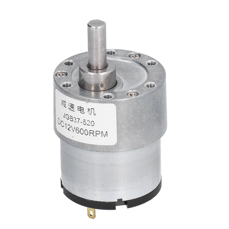 JGB37‑520 12V 600RPM DC Worm Gear Motor Turbo Reducer Shaft