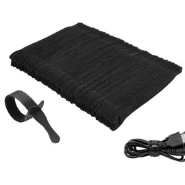 Trilancer Black Cable Ties 100 Pieces, 5.9 inches (15 cm) Cable Band Storage Strap, Cord Wire Storage