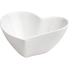 Sandra Rich 1590-14 Heart Herzschale, Porzellan, H 6cm, 14x14cm, weiß (1 Stück)