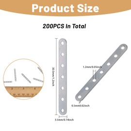 CHGCRAFT 200Pcs Rectangle Spacer Bar Tibetan Antique 7 Holes Platinum Separator Spacer Bar Link Bead Connector Multi Strand Separator Used for Jewelry Production and Connection