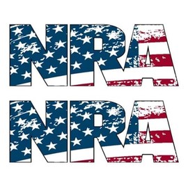 eDesign 2-Pack NRA National Rifle Association Sticker 2nd Amendment Decal Vinyl - 4 Inches - 2nd Amendment Sticker for Car Truck SUV Van Window Bumper Wall Laptop Tablet Cup Tumbler Any Smooth Surface
