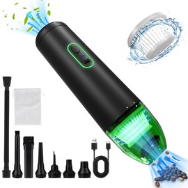 HWTONG Handheld Vacuum Cordless, 3 Gear Car Vacuum Cleaner High Power with Air Blower, 7500mAh Rechargeable Mini Vacuum Cleaner with 12000PA Powerful Suction for Car Home Office Pet Hair Electronics