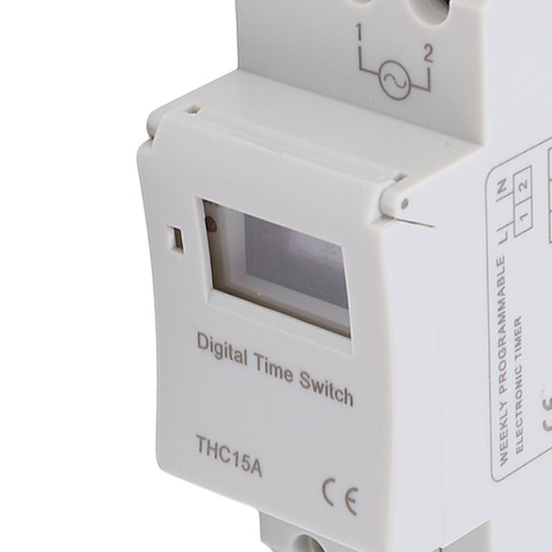 Digital Timer Switch LCD Programmable Weekly Rail Time Relay AC220‑240V
