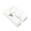 Generic Kit de Bautizo Blanco con ángel, vela cuadrada para