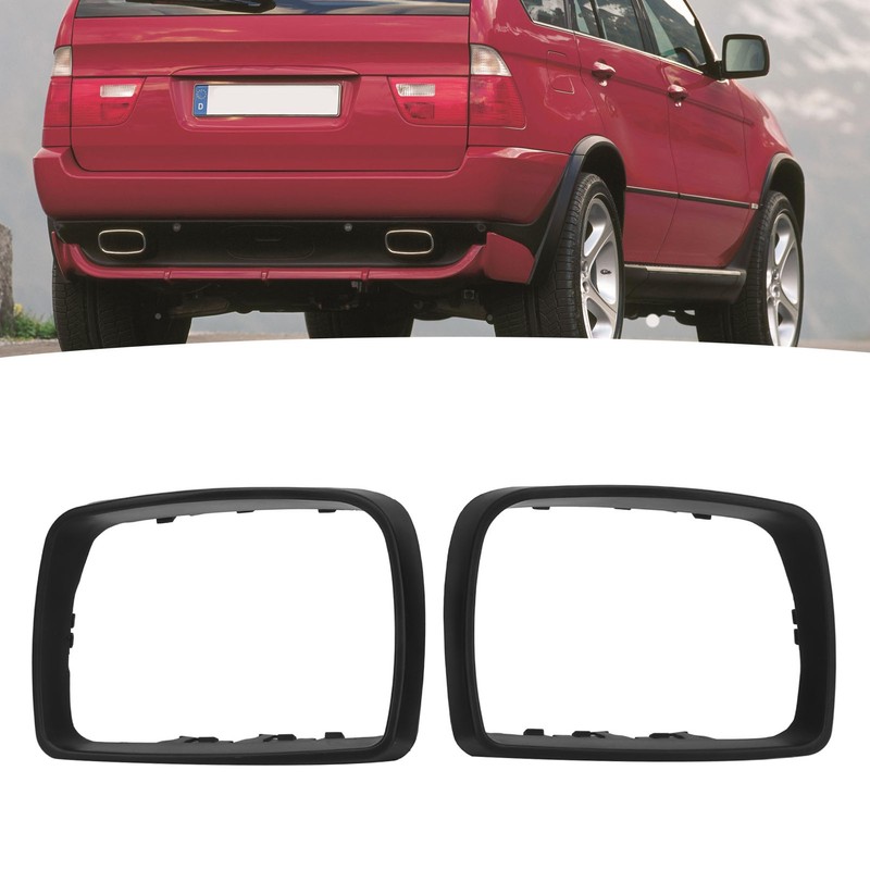 2PCS Car Rearview Mirror Frame Left Right Impact Resistant Protective
