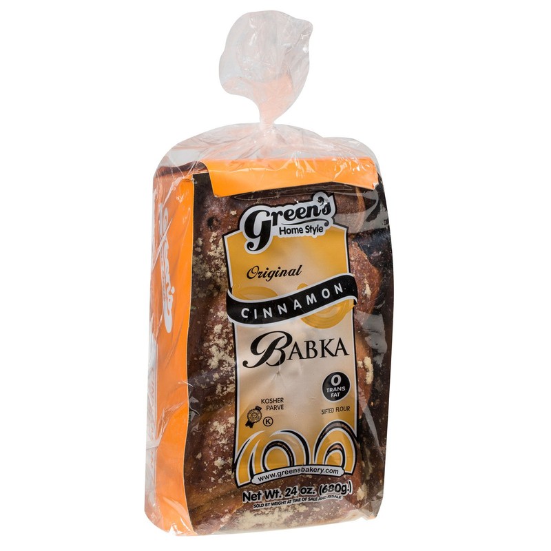 Green's Bakery Traditional Kosher Cinnamon Babka - 24 oz
