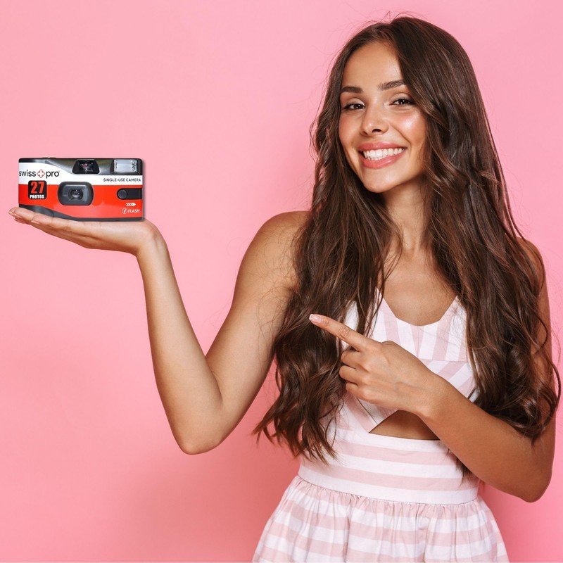 Disposable Camera Bundle with Swiss+Pro Disposable Camera Single-Use Film Cameras