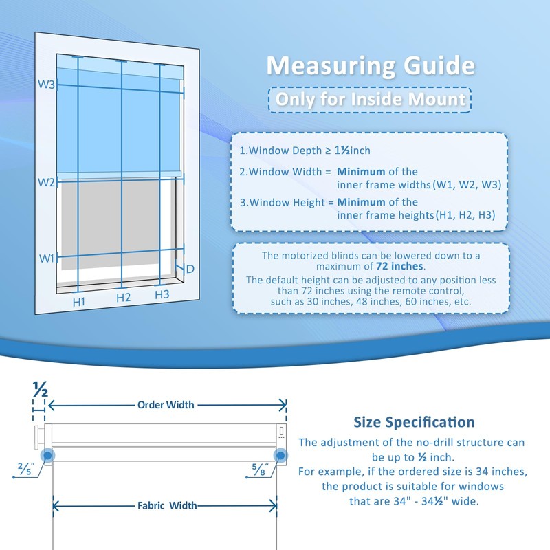 MANSNIX Smart Motorized Blinds with Remo324242 Blackout Electric Blind for