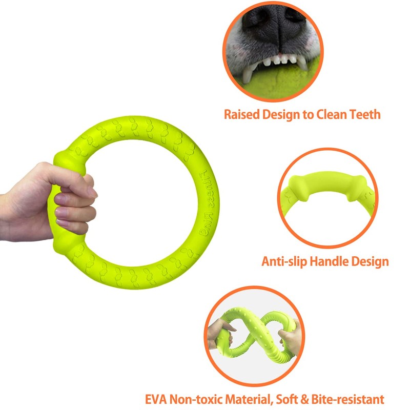 LaRoo Dog Flying Ring Toys, Floating Flying Disc ABS Durable