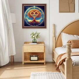 Lxmsja Eternity Tree Diamond Painting Kits for Adults, DIY 5D Full Drill Tree of Life Diamond Art Kits for Beginners, Peinture Diamant Arts and Crafts for Adults, Home Wall Decor 12x12 inch