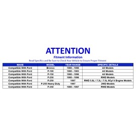 4pc DS1017 DS1018 ES2077RT ES2078LT Steering Suspension Kit Replacement fits Ford F-150 1980-1996 fits Ford Bronco 1980-1996 fits Ford F-250 1980-1997 fits Ford F-350 1980-1997